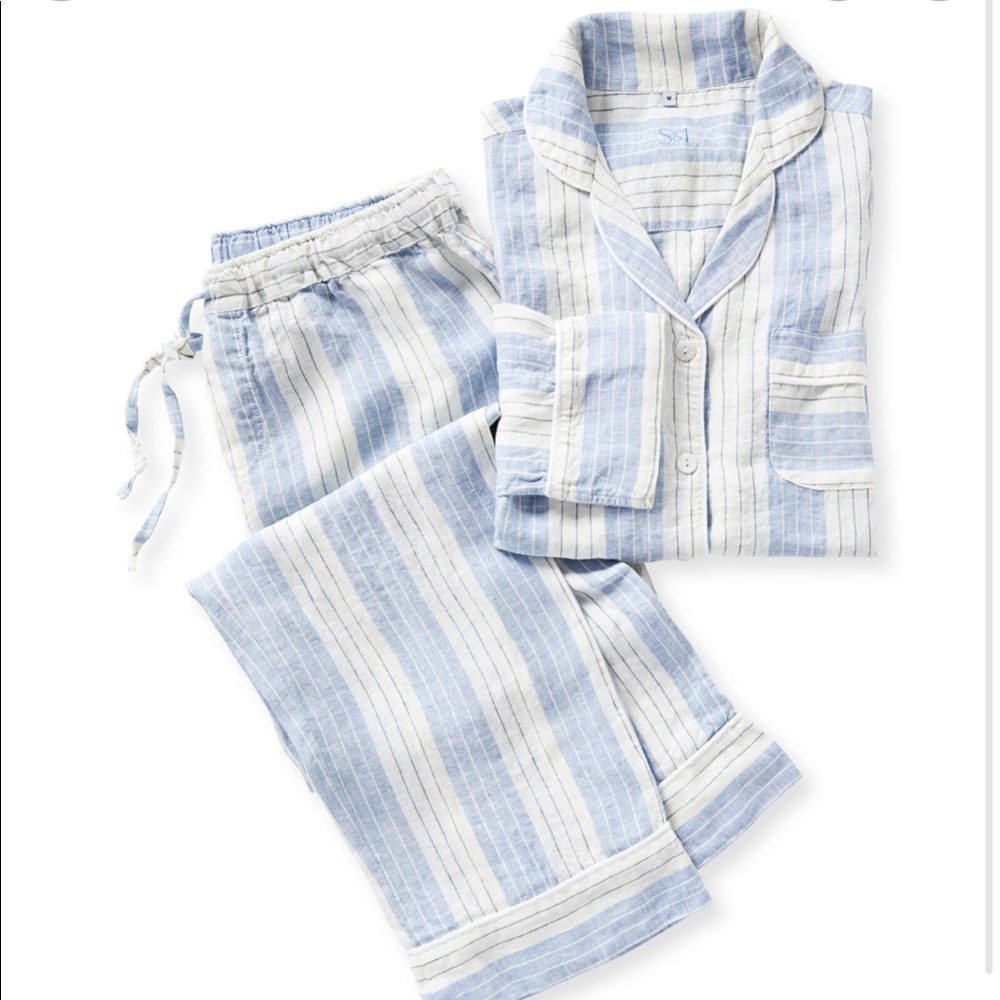 Serena & Lily Porto Linen Pajamas - S